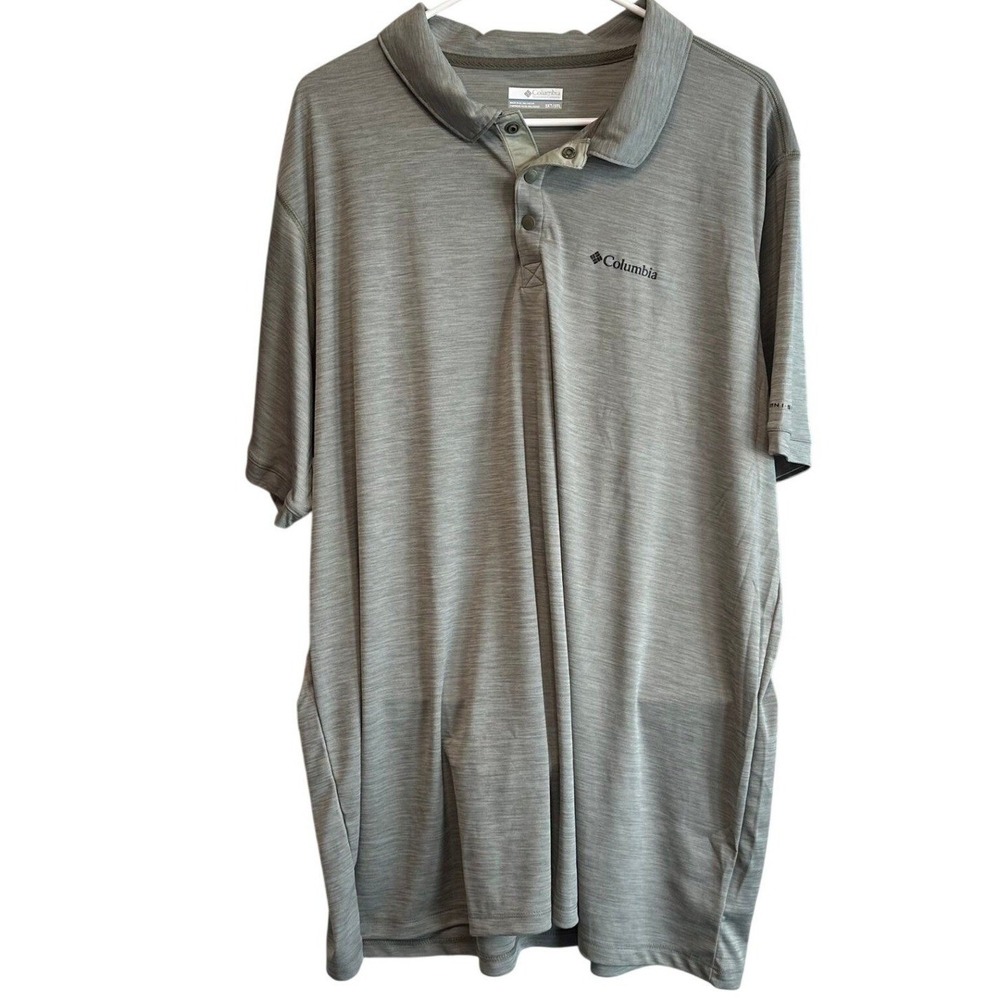 Columbia Men's Gray Omni-Shade Polo Shirt Short Sleeve Gorpcore Outdoor 3X Tall